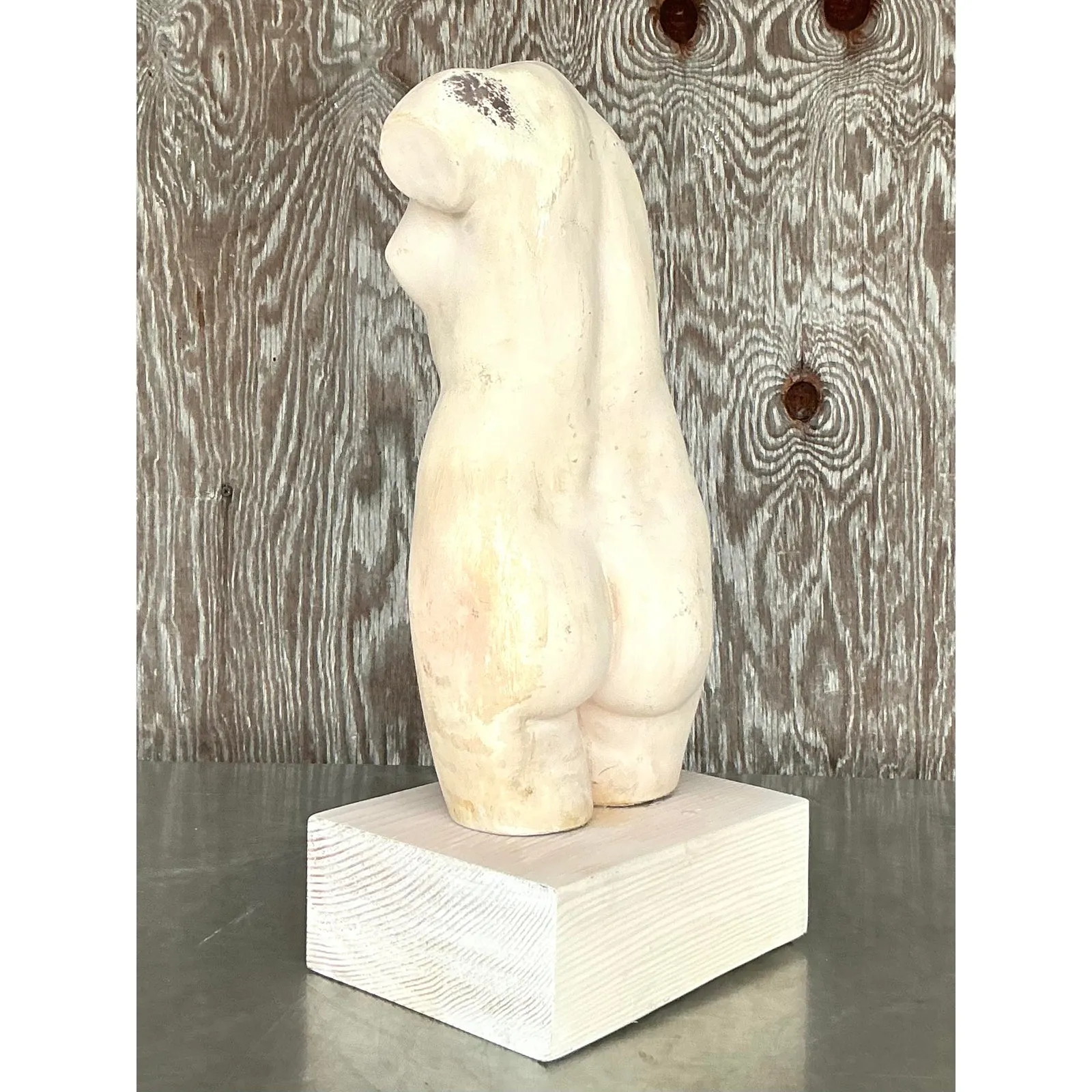 Late 20th Century Vintage Boho Plaster Torso of Woman — additional photo 8