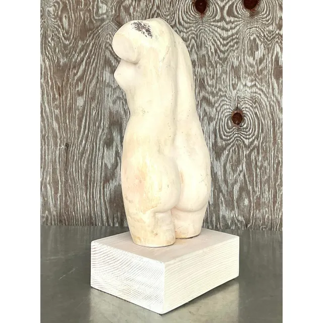 Late 20th Century Vintage Boho Plaster Torso of Woman — additional photo 8