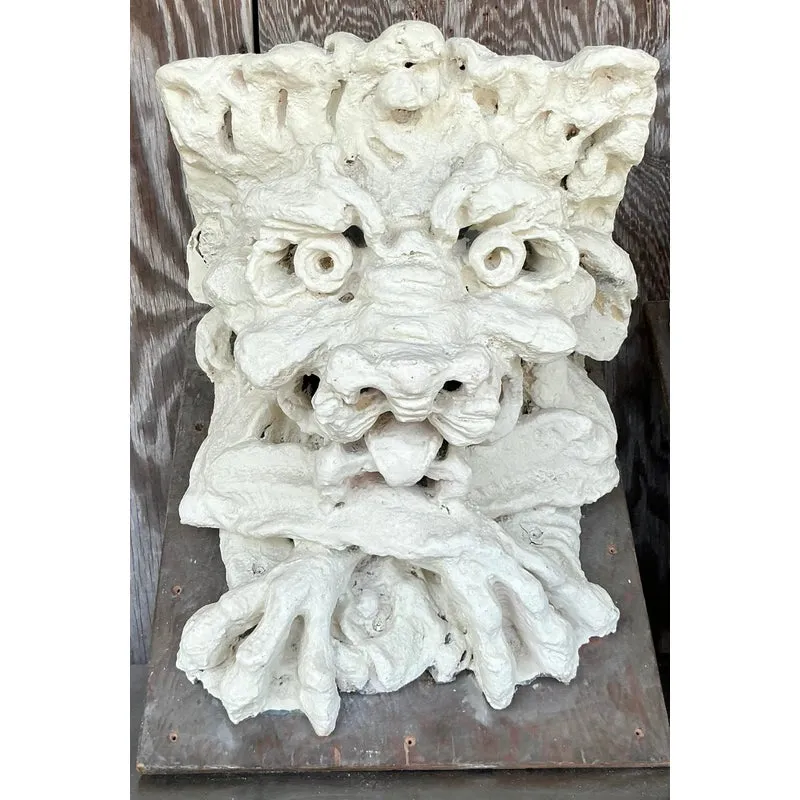 Vintage Boho Plaster Over Fiberglass Gargoyle Corbels - A Pair — additional photo 4