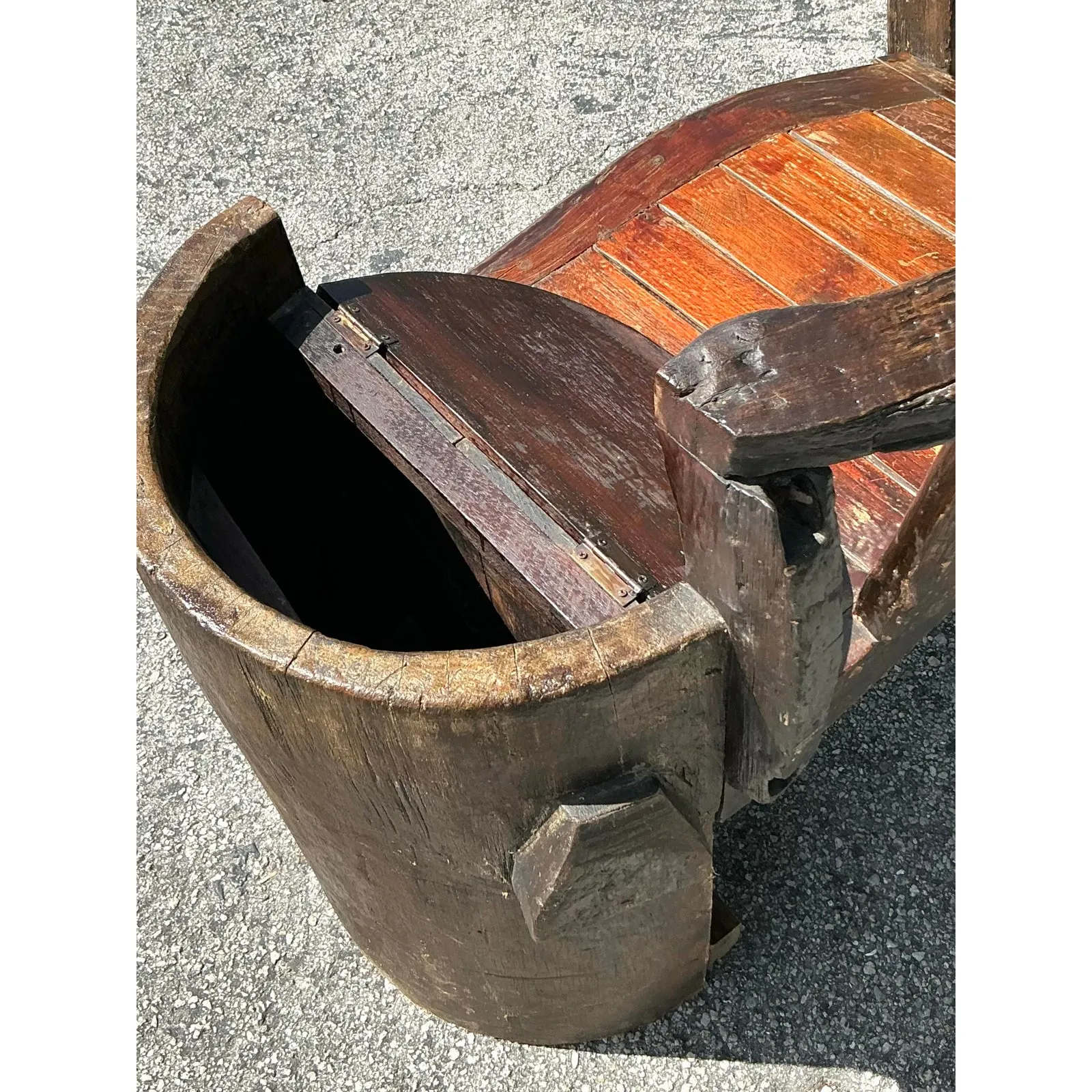 Vintage Boho Primitive Bench — additional photo 5