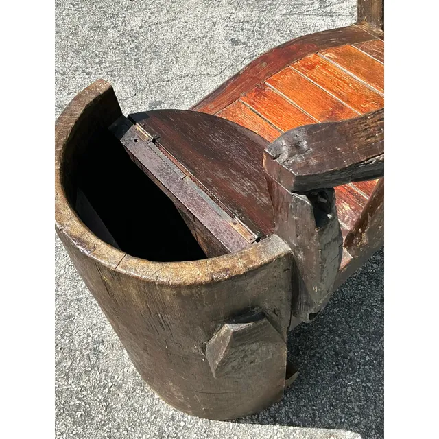 Vintage Boho Primitive Bench — additional photo 5