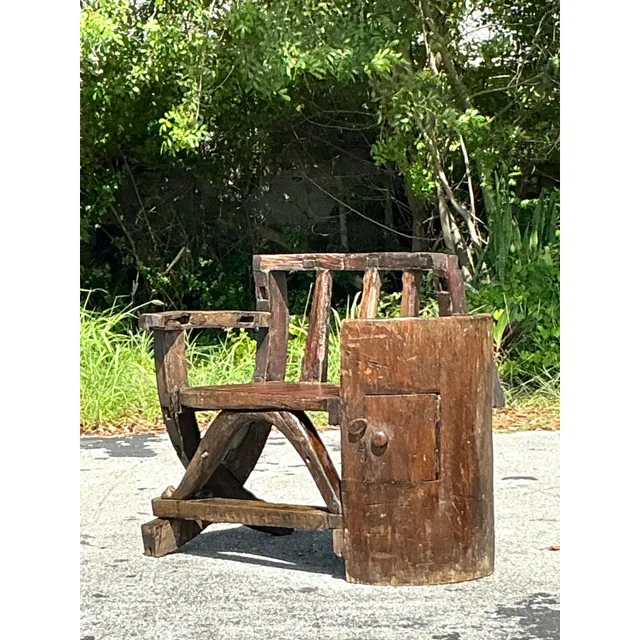 Vintage Boho Primitive Bench — additional photo 6