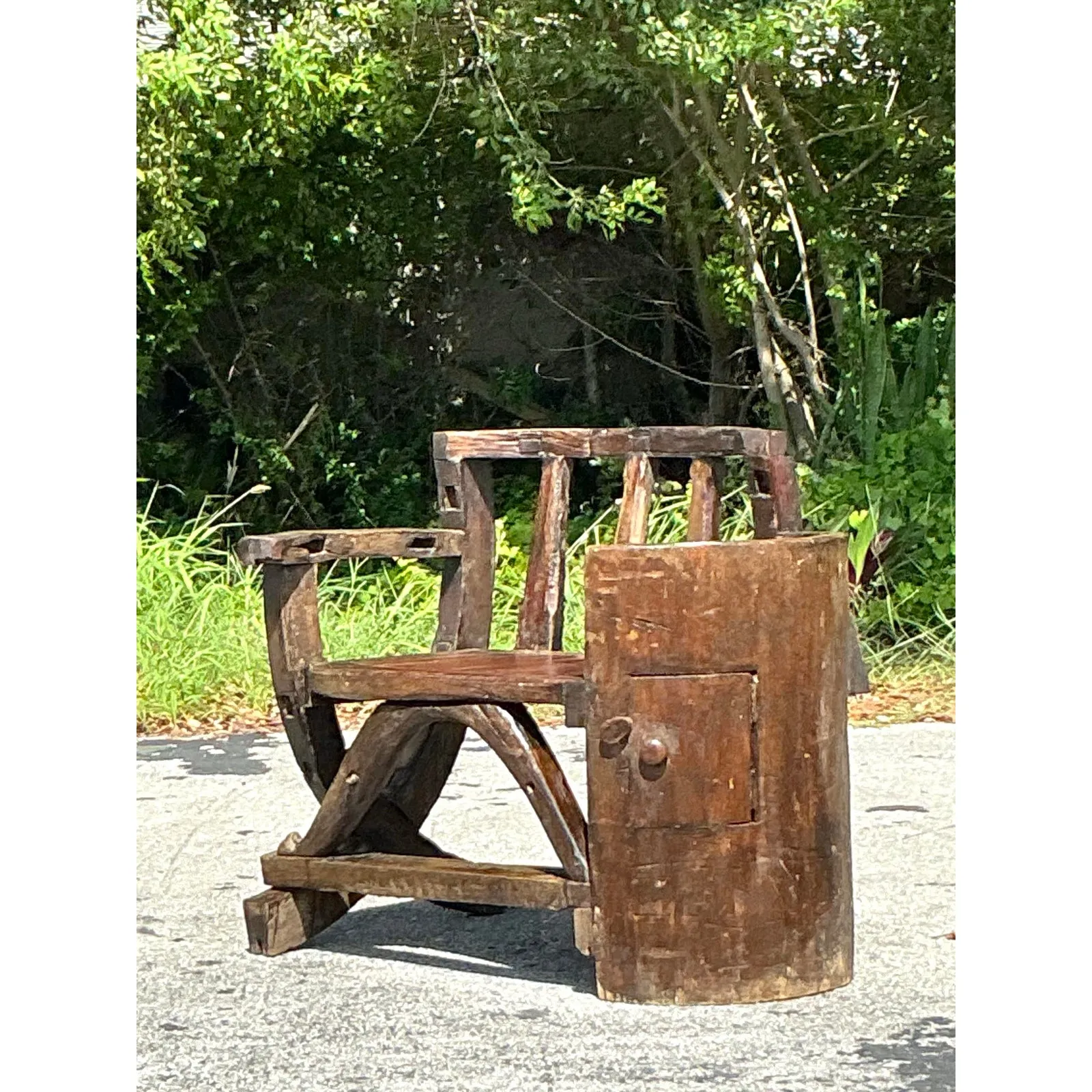 Vintage Boho Primitive Bench — additional photo 7