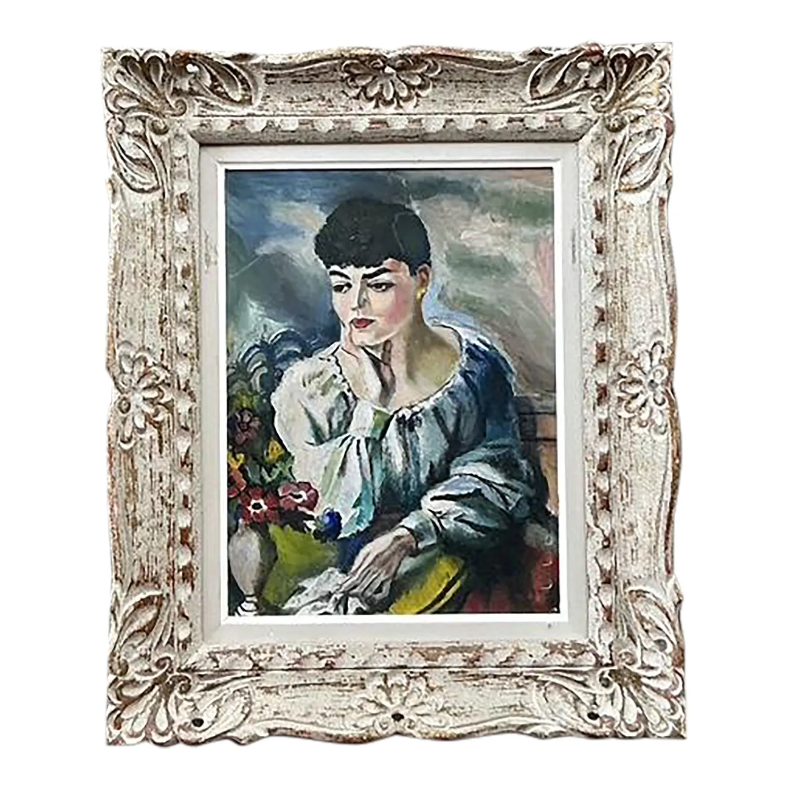 Vintage Regency Original Oil Portrait on Canvas — additional photo 1
