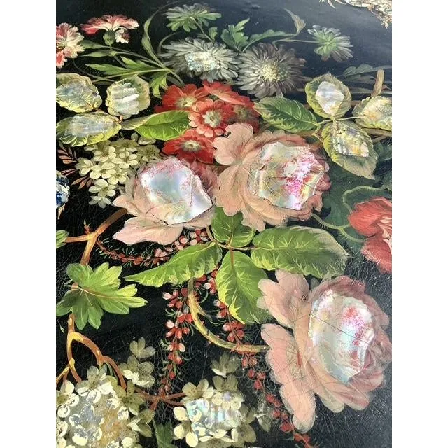 Vintage Regency Inlay Mother of Pearl Side Table — additional photo 2