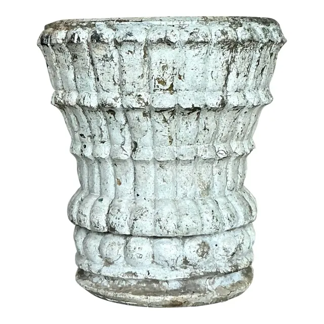 Mid 20th Century Boho Cast Stone Planter — additional photo 3