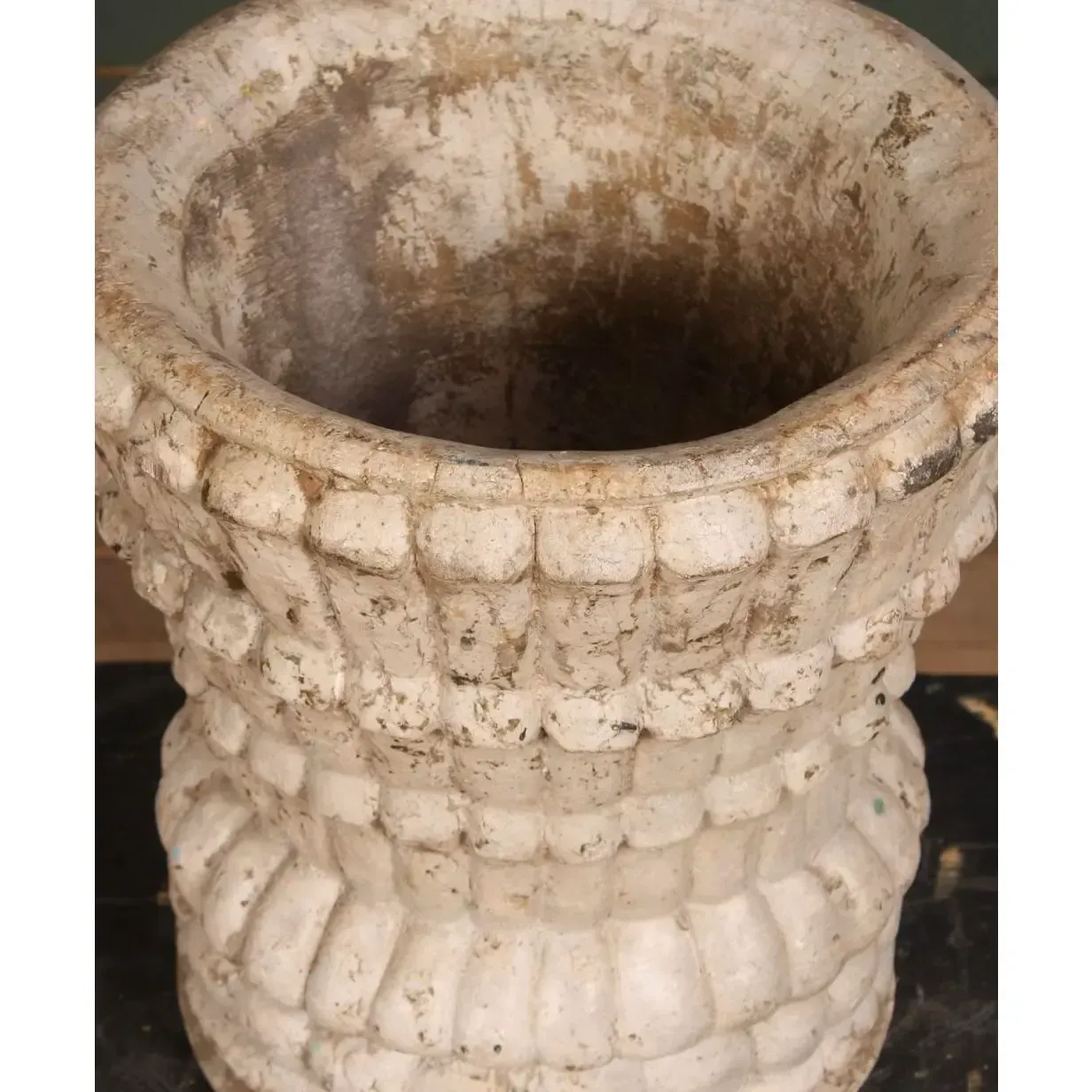 Mid 20th Century Boho Cast Stone Planter — additional photo 1