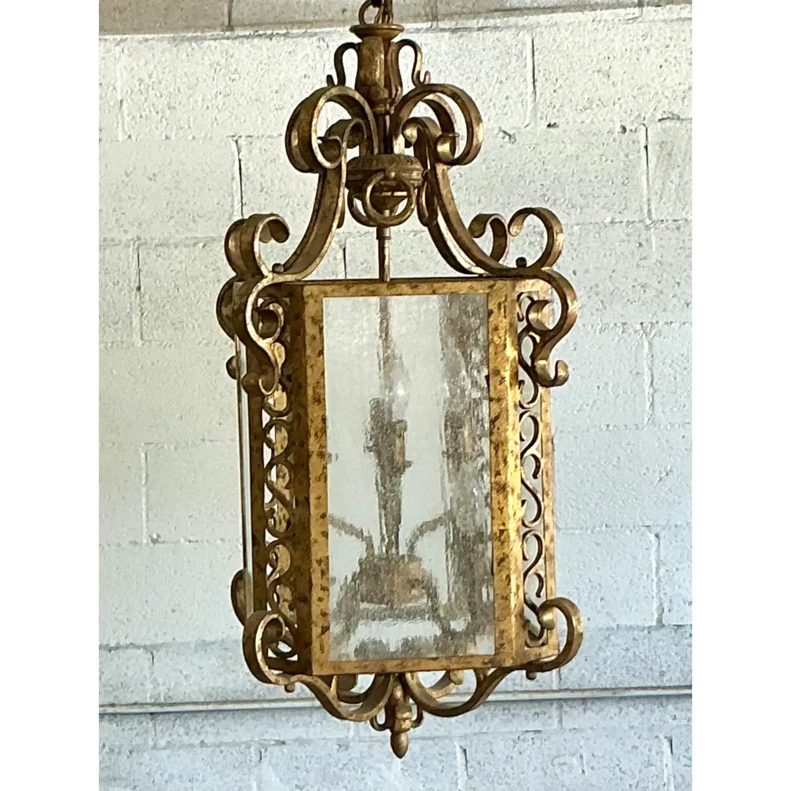 Vintage Regency Gilt Rings Lantern — additional photo 1