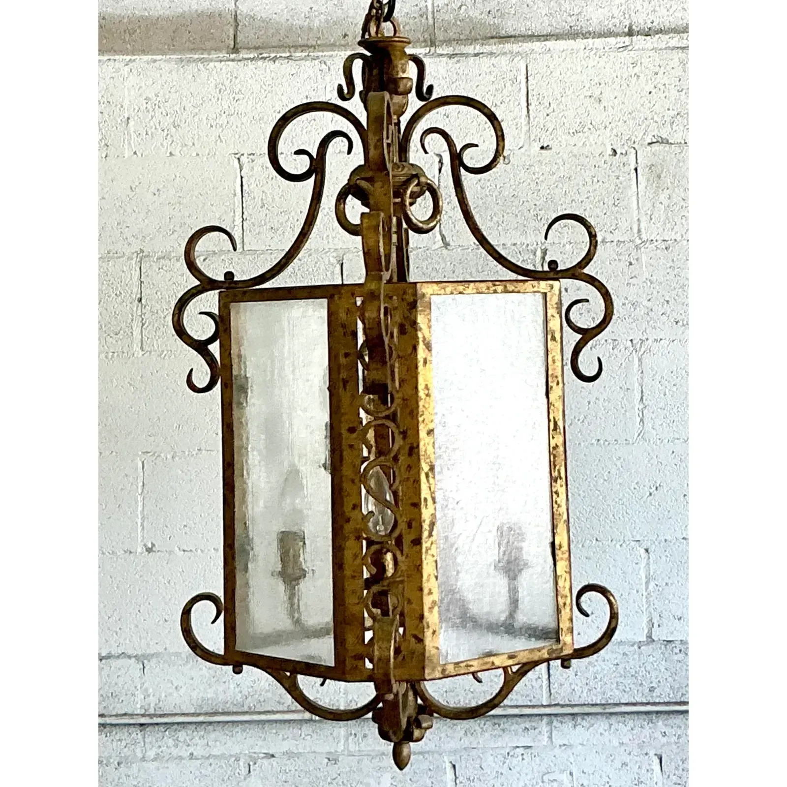 Vintage Regency Gilt Rings Lantern — additional photo 2