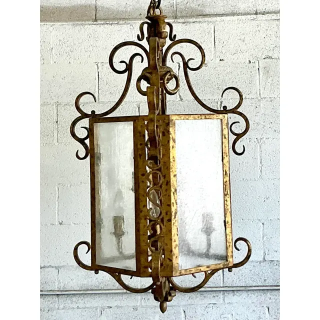 Vintage Regency Gilt Rings Lantern — additional photo 2