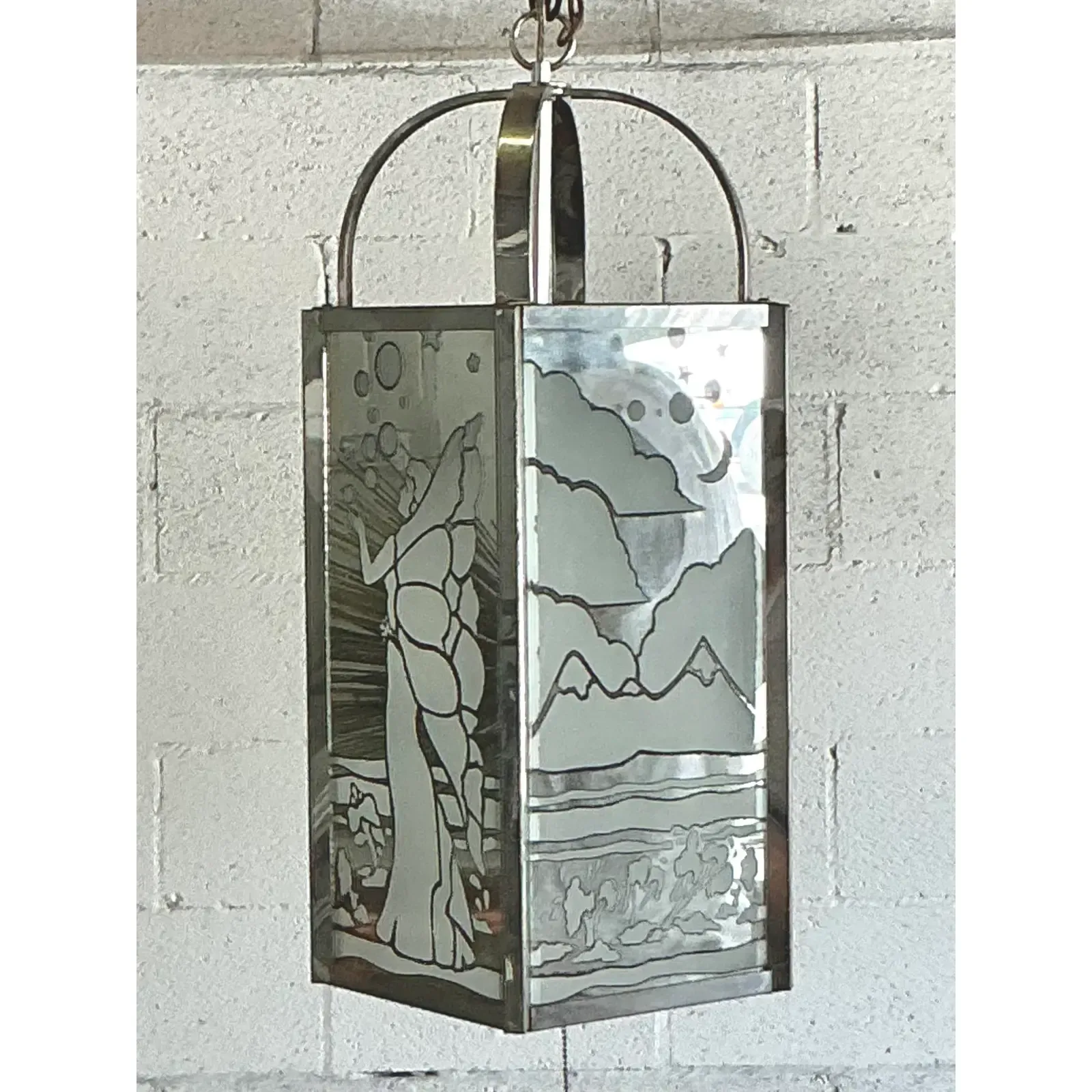 Vintage Regency Frosted Fairy Lantern After Frederick Ramond — additional photo 1