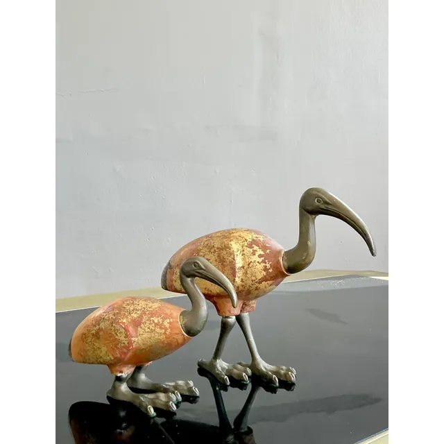 Vintage Boho Sarreid Brass Birds - Set of 2 — additional photo 4