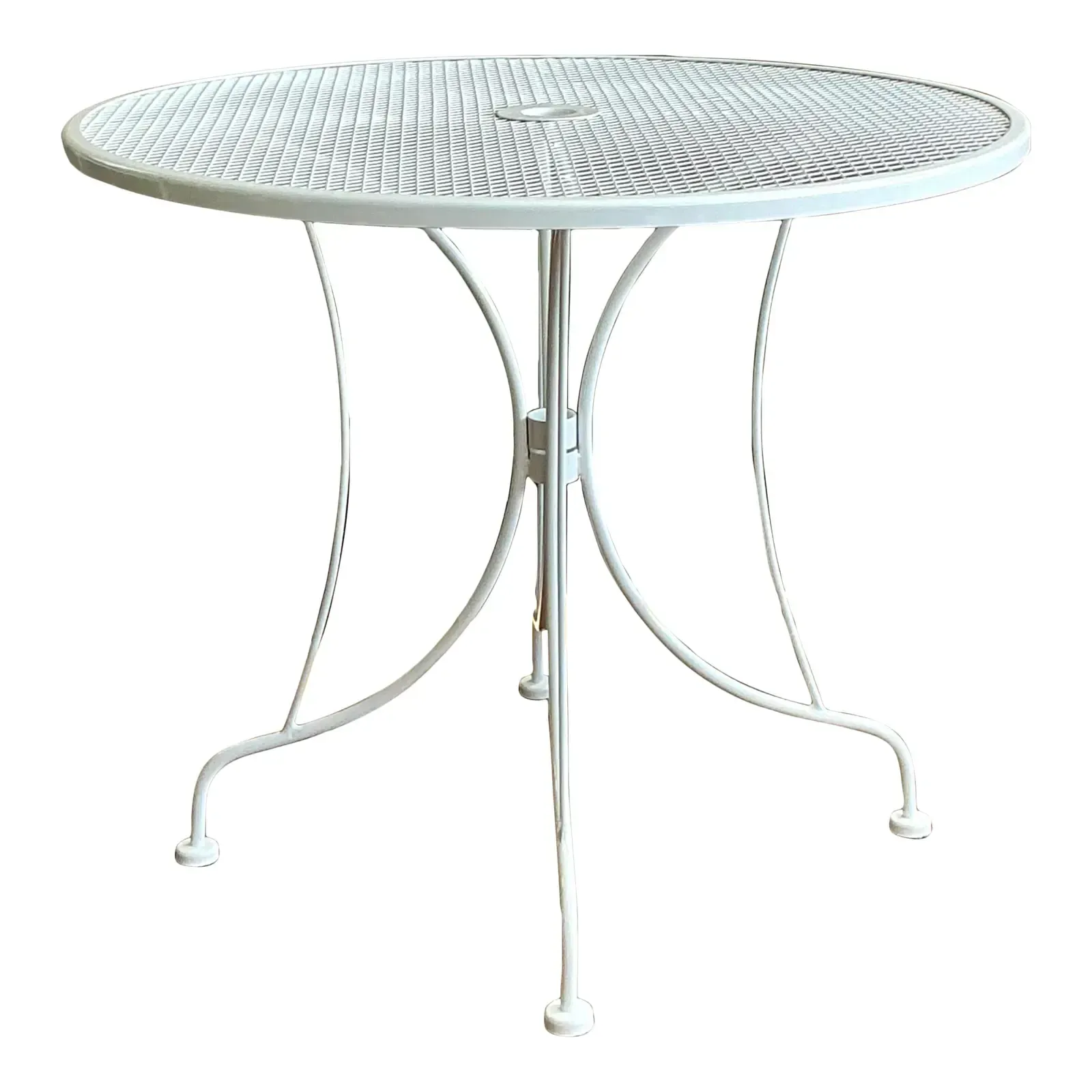 Vintage Regency Wrought Iron Dining Table After Russell Woodard — additional photo 3