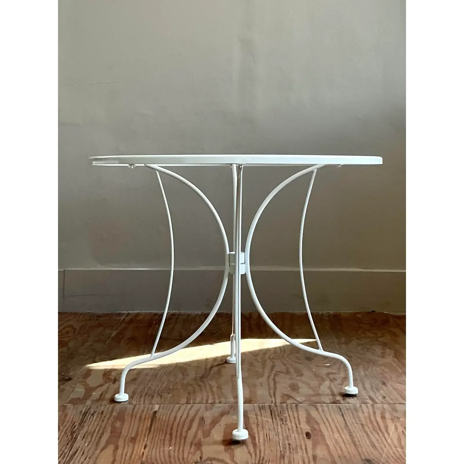 Vintage Regency Wrought Iron Dining Table After Russell Woodard — additional photo 4
