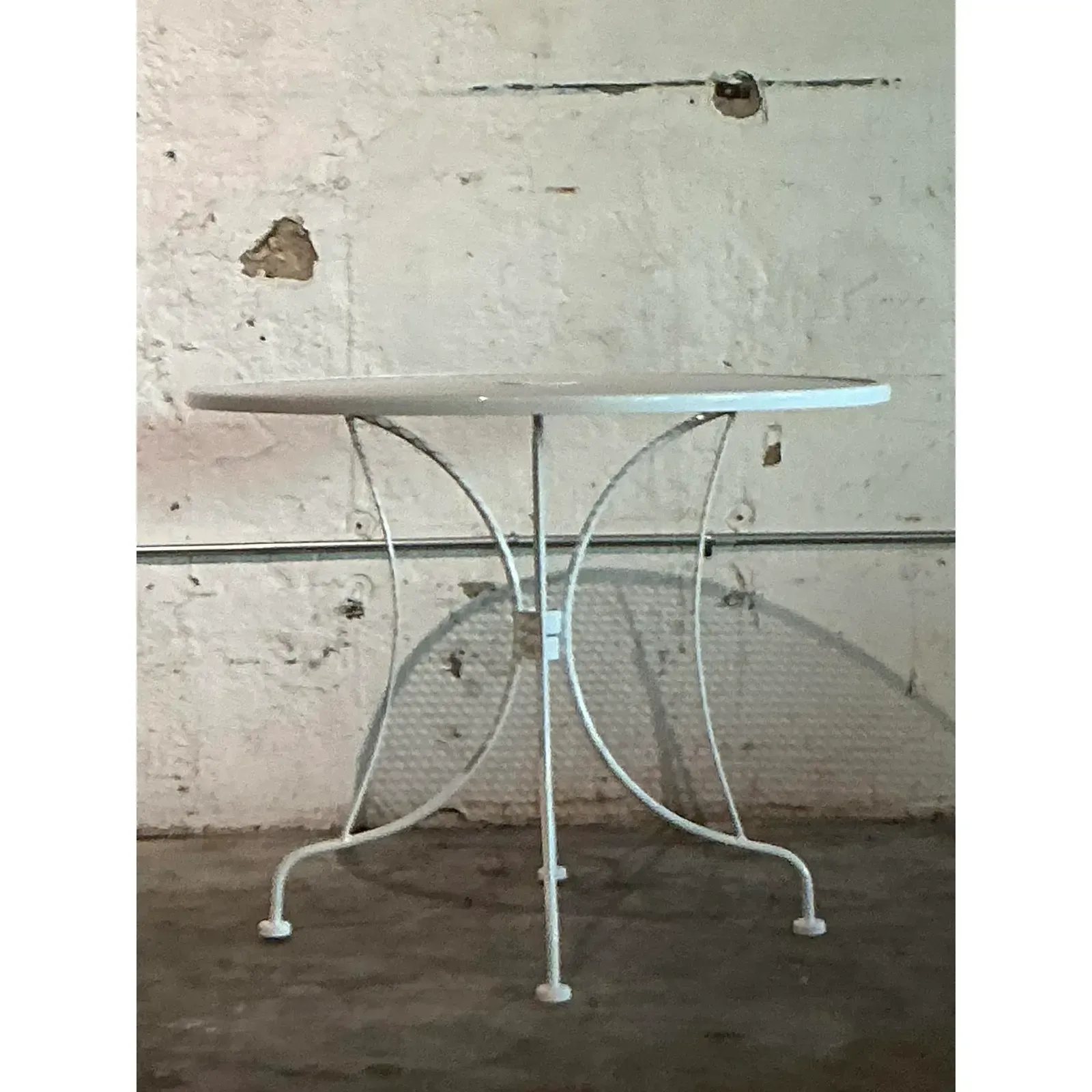 Vintage Regency Wrought Iron Dining Table After Russell Woodard — additional photo 1