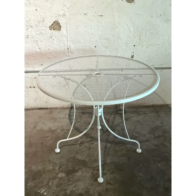 Vintage Regency Wrought Iron Dining Table After Russell Woodard — additional photo 2