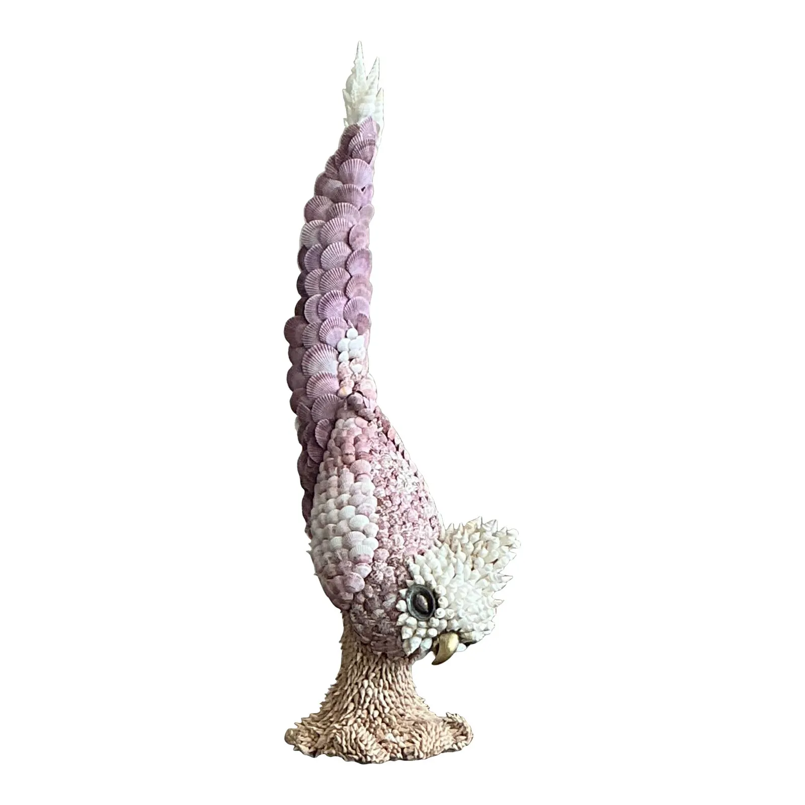 Vintage Coastal Monumental Shell Encrusted Cockatoo — additional photo 1