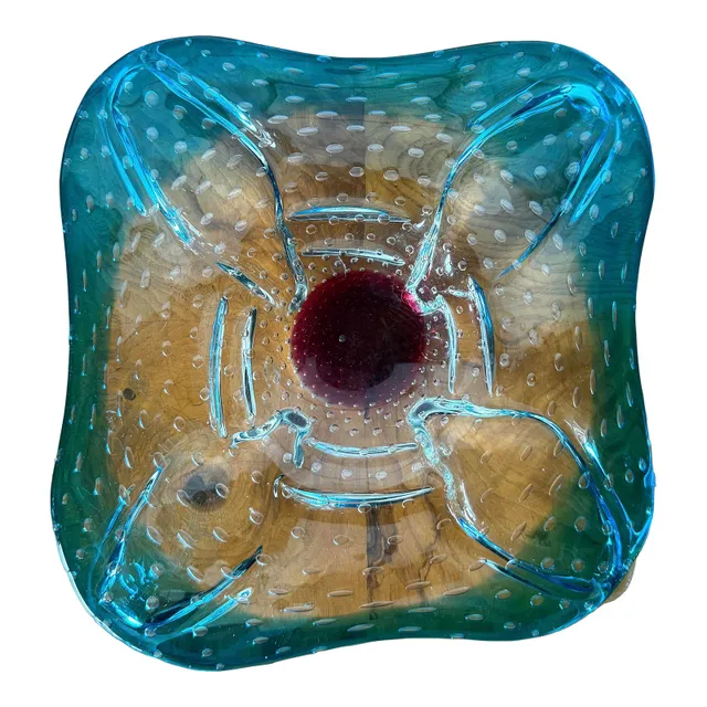 Vintage Italian Art Glass Tray After Murano — additional photo 1