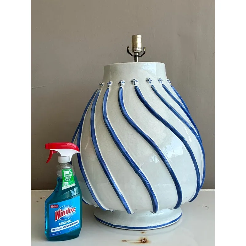 Vintage Boho Glazed Ceramic Lamp — additional photo 5