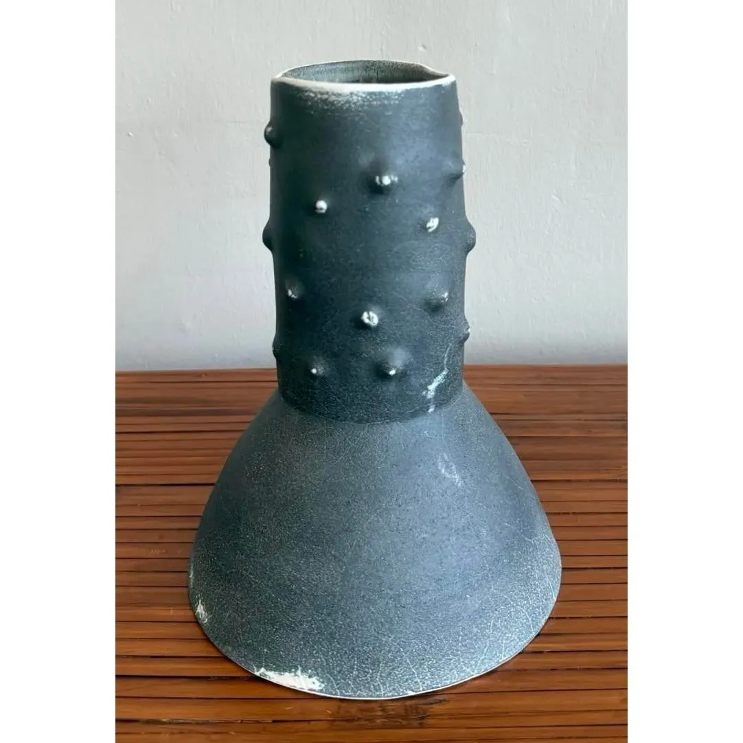 Vintage Boho Brutalist Studio Pottery Vase — additional photo 5