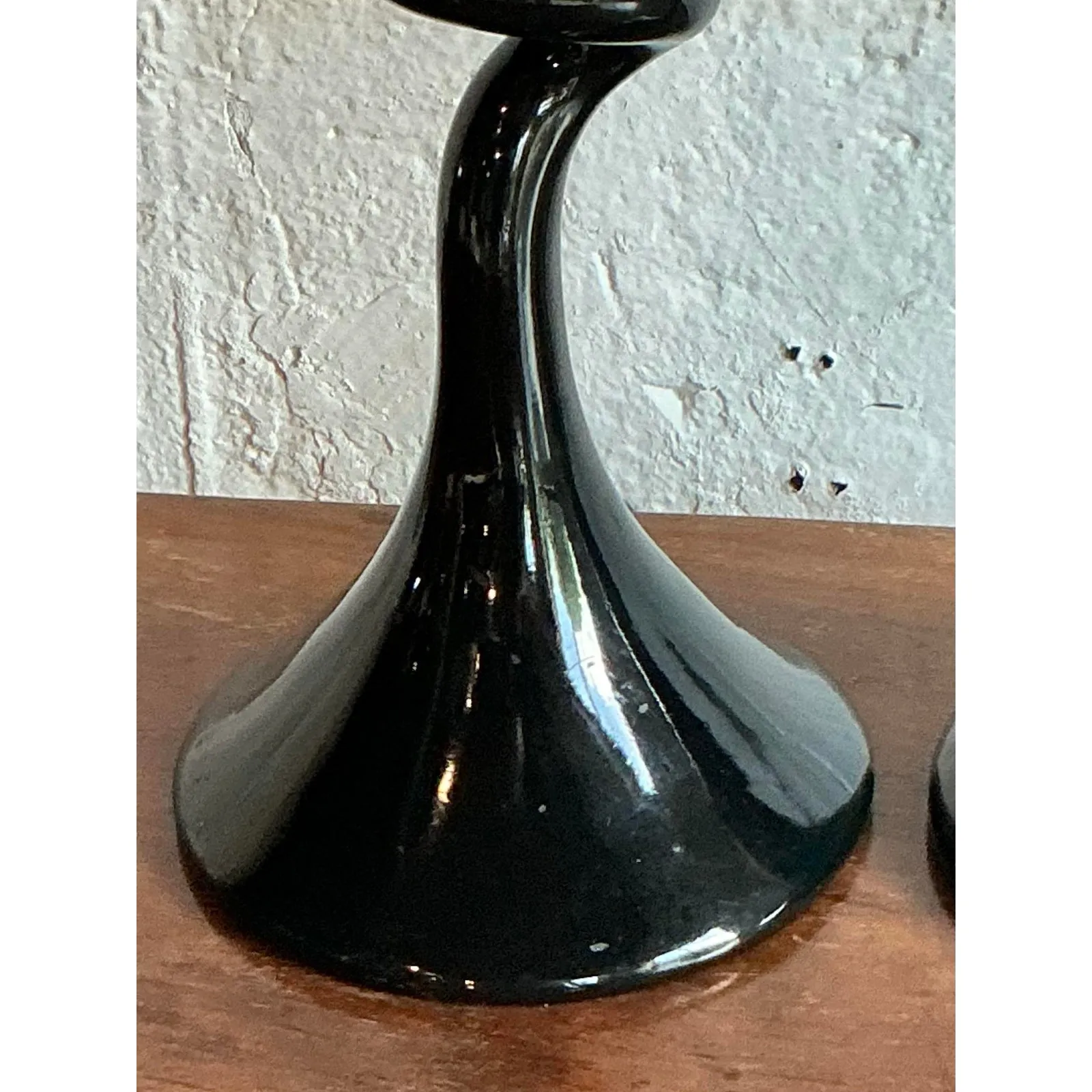 Vintage Boho Twisted Glass Lamps - A Pair — additional photo 8