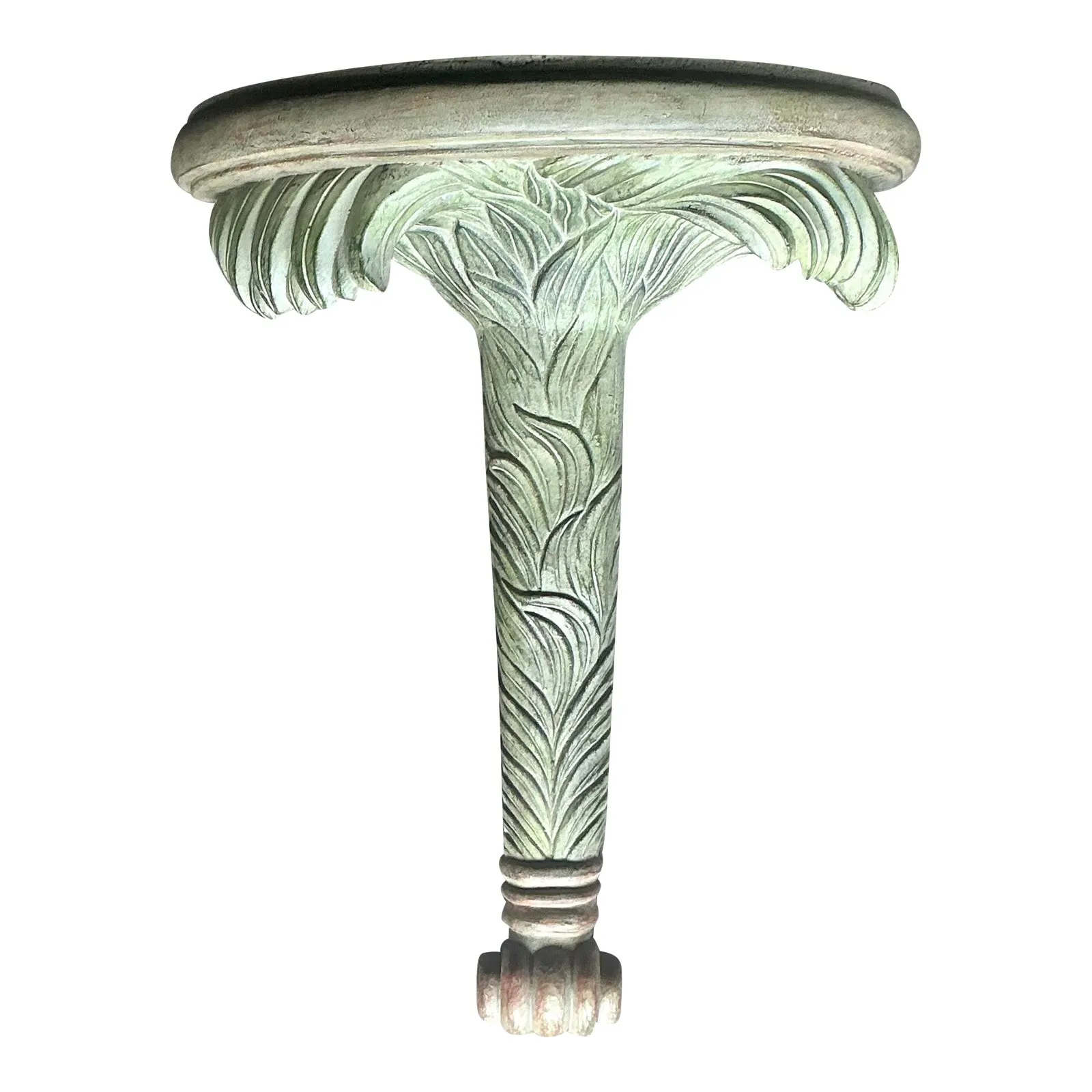 Vintage Coastal Carved Palm Frond Bracket — additional photo 1