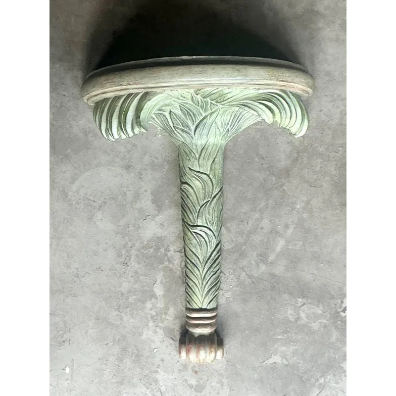 Vintage Coastal Carved Palm Frond Bracket — additional photo 3