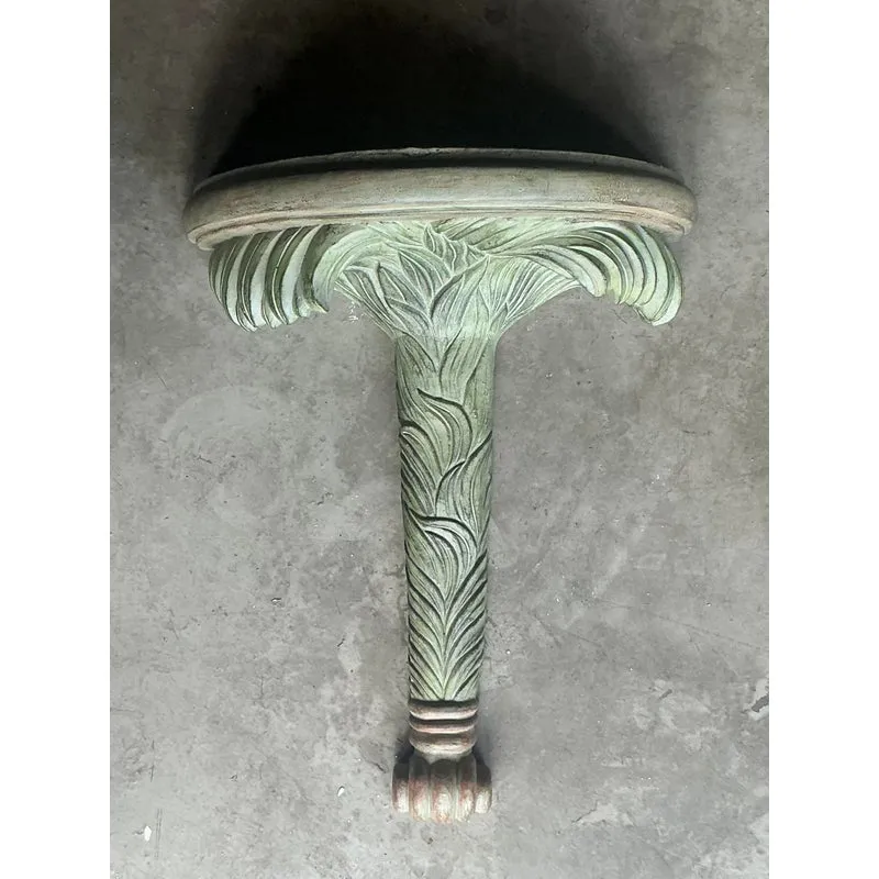 Vintage Coastal Carved Palm Frond Bracket — additional photo 4