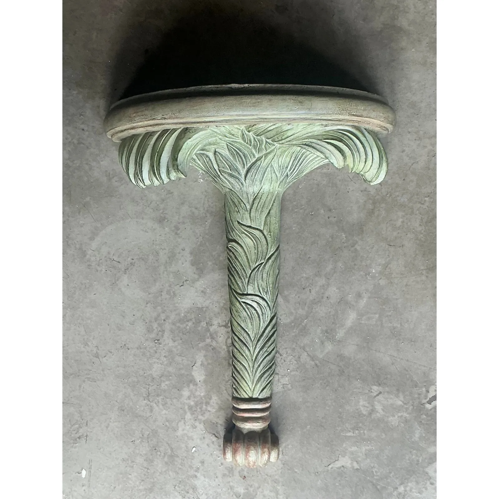 Vintage Coastal Carved Palm Frond Bracket — additional photo 5
