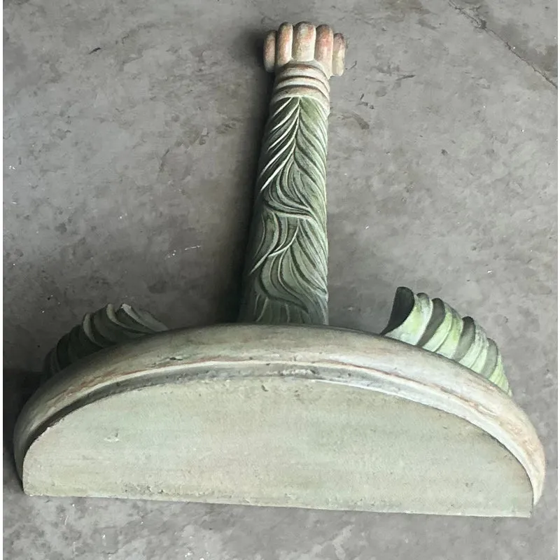 Vintage Coastal Carved Palm Frond Bracket — additional photo 6