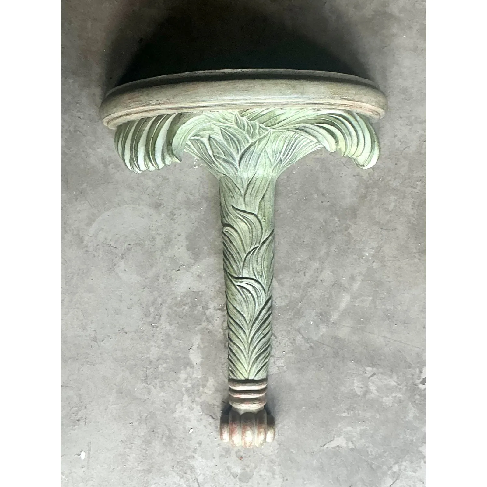 Vintage Coastal Carved Palm Frond Bracket — additional photo 7