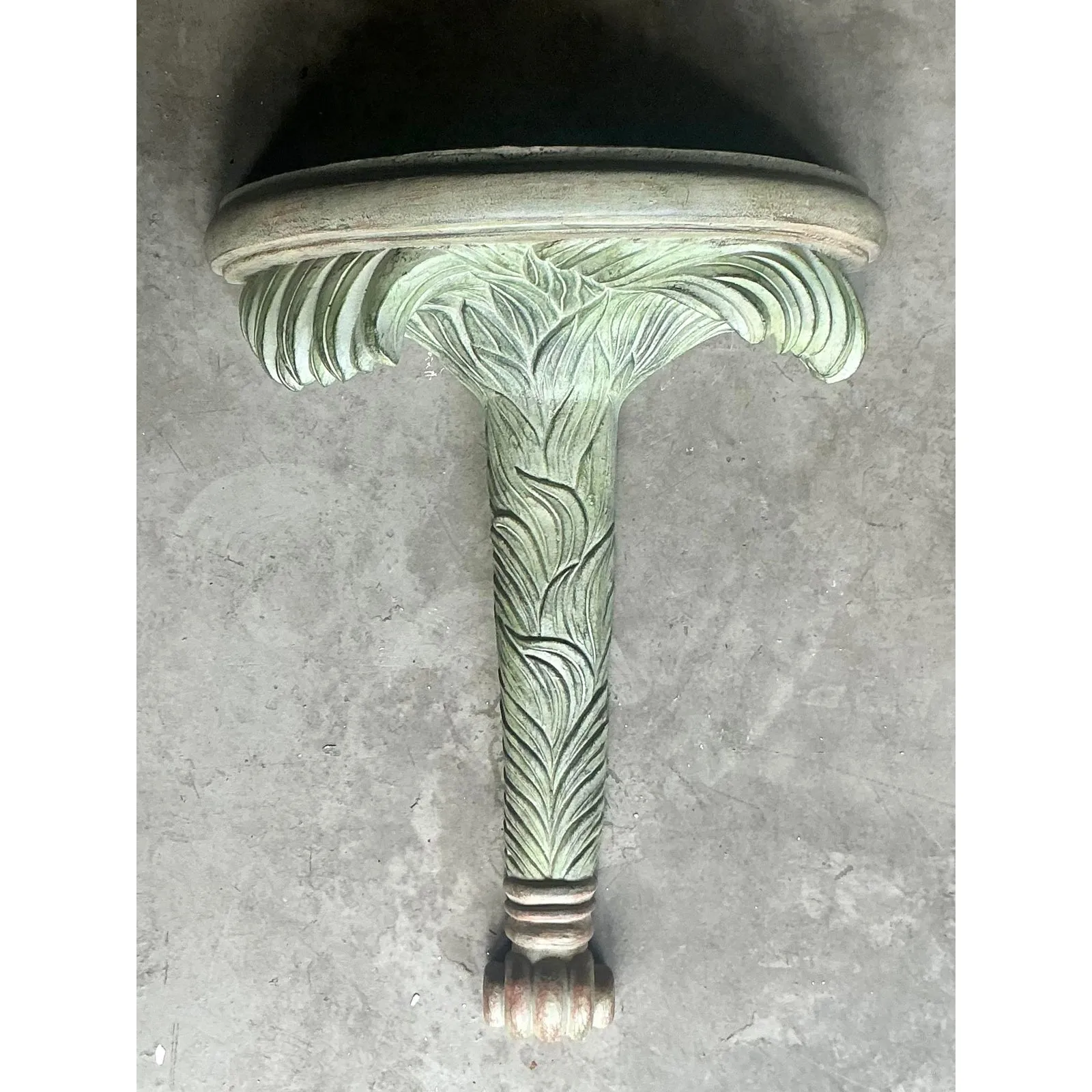 Vintage Coastal Carved Palm Frond Bracket — additional photo 8