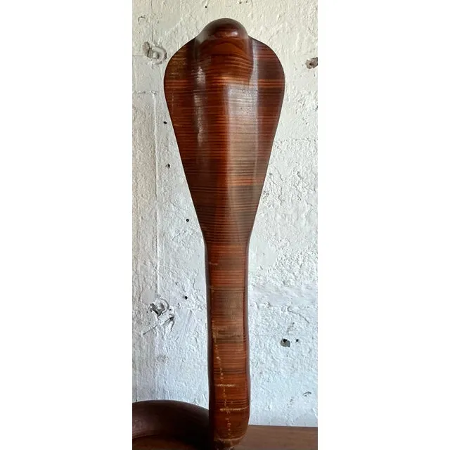 Vintage Boho Monumental Wood Cobra — additional photo 2