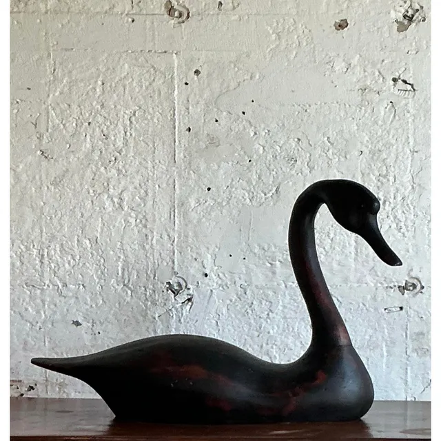 Vintage Boho Life Size Swan Decoy — additional photo 7