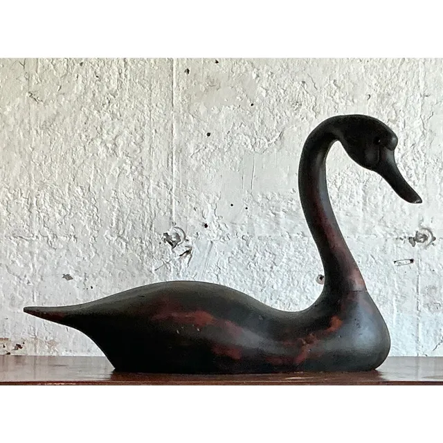 Vintage Boho Life Size Swan Decoy — additional photo 2