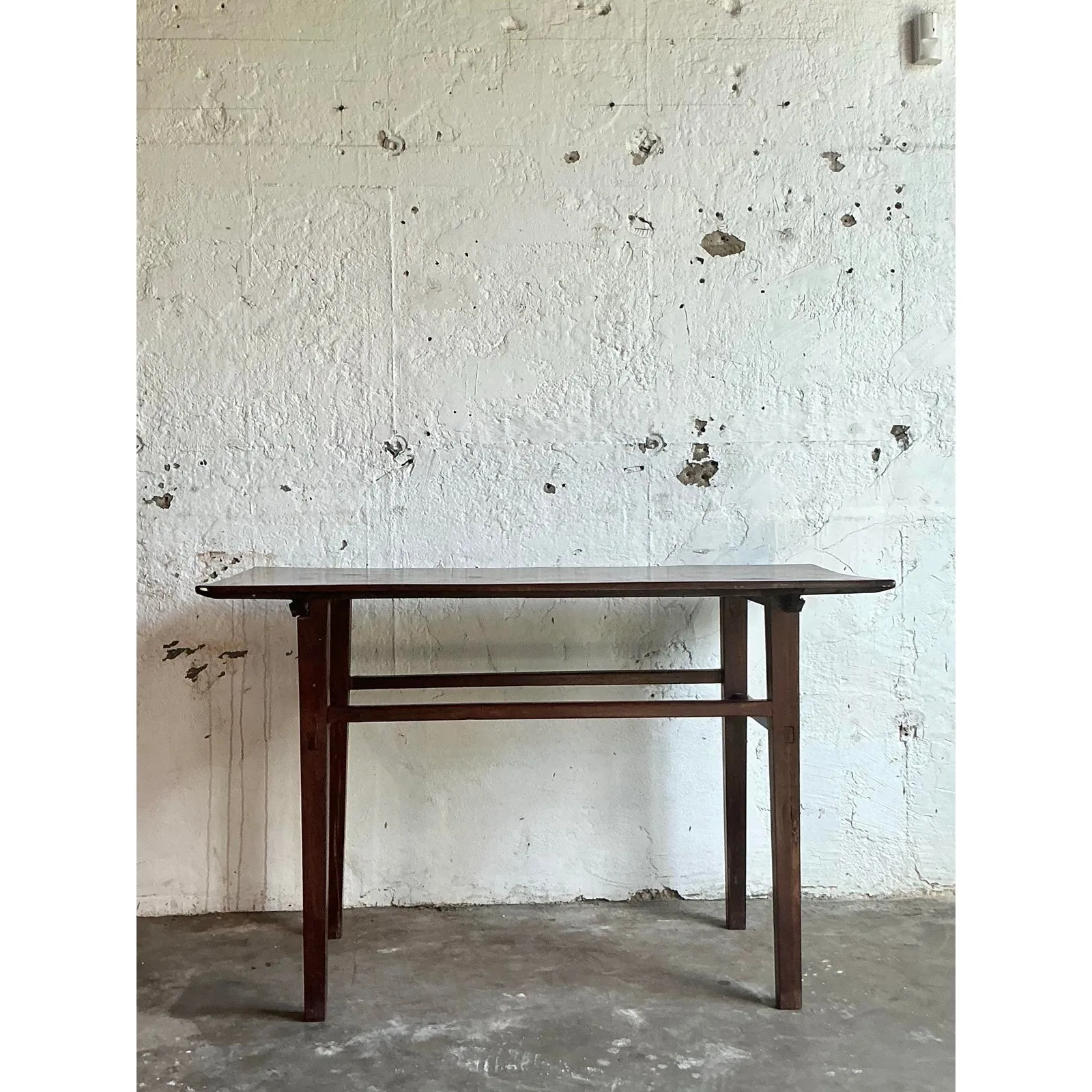 Vintage Boho Distressed Wood Console Table — additional photo 3