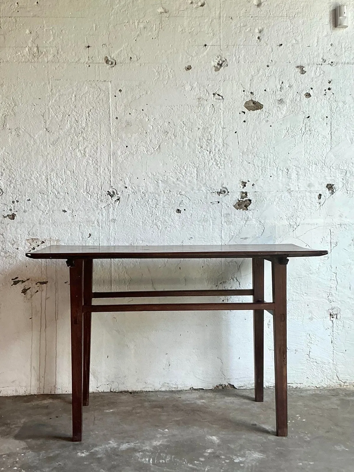 Vintage Boho Distressed Wood Console Table — additional photo 2