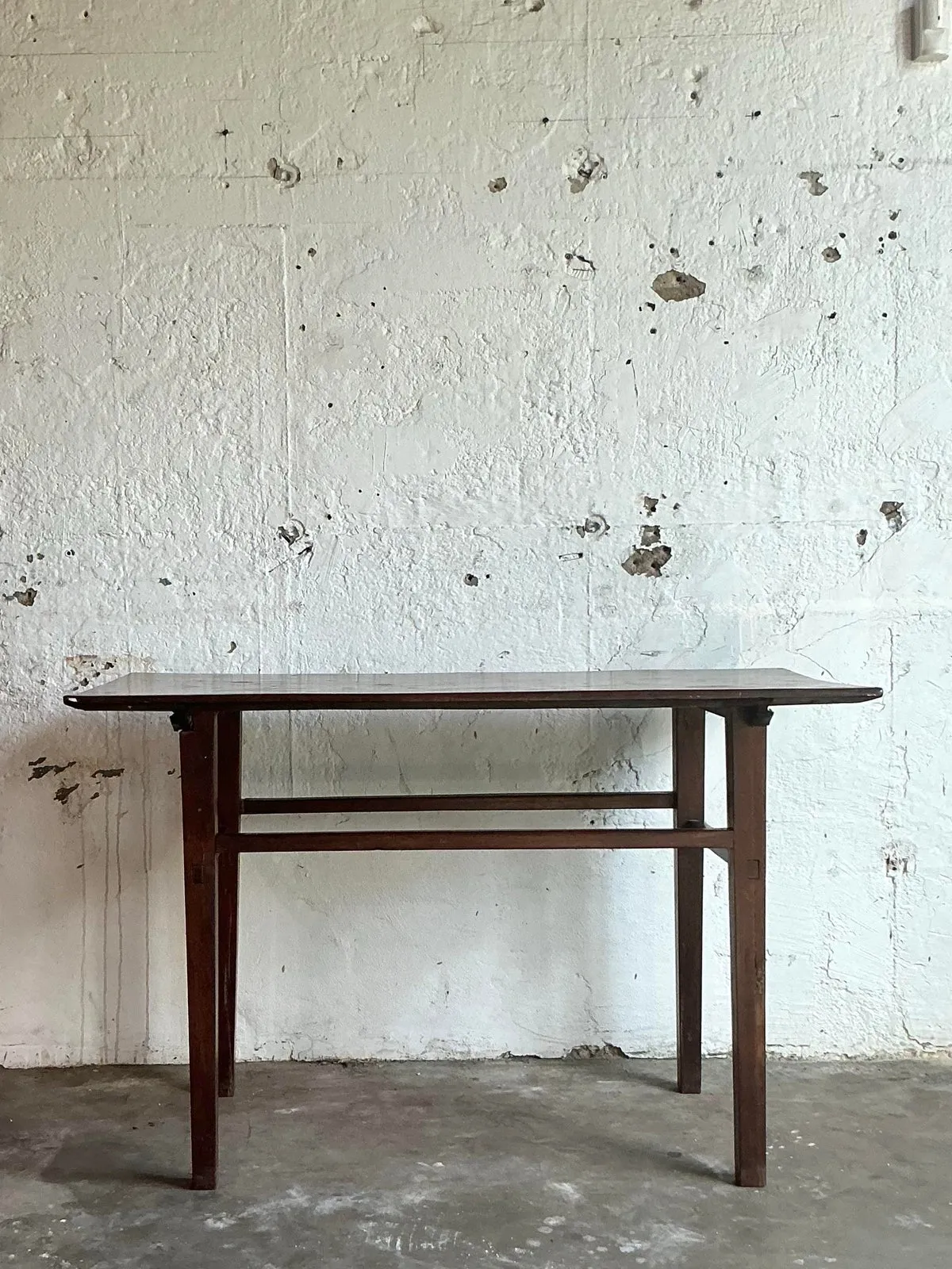 Vintage Boho Distressed Wood Console Table — additional photo 1