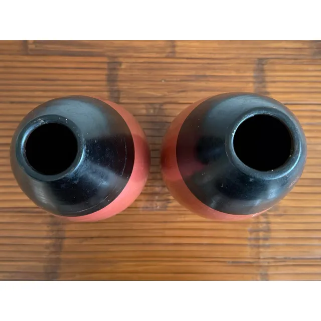 Vintage Boho Glazed Terracotta Vases- Set of 2 — additional photo 4