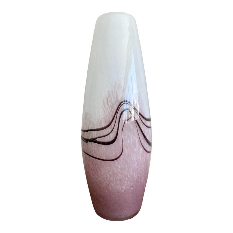 Vintage Boho Hand-Blown Art Glass Vase — additional photo 1