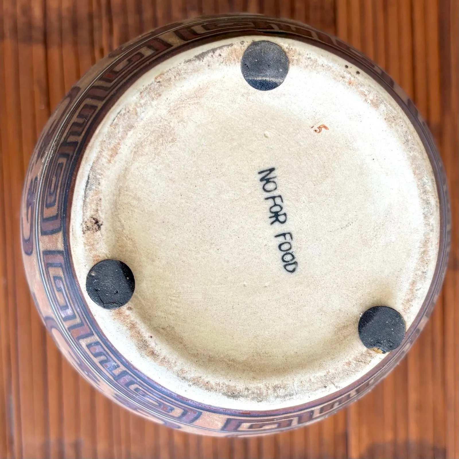 Vintage Boho Geometric Terracotta Jug — additional photo 5
