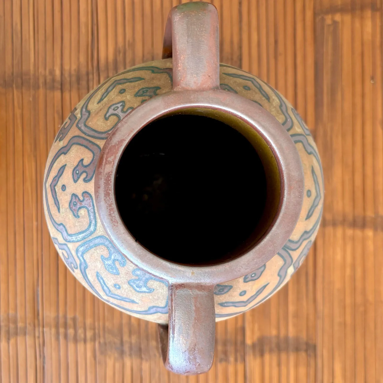 Vintage Boho Geometric Terracotta Jug — additional photo 7