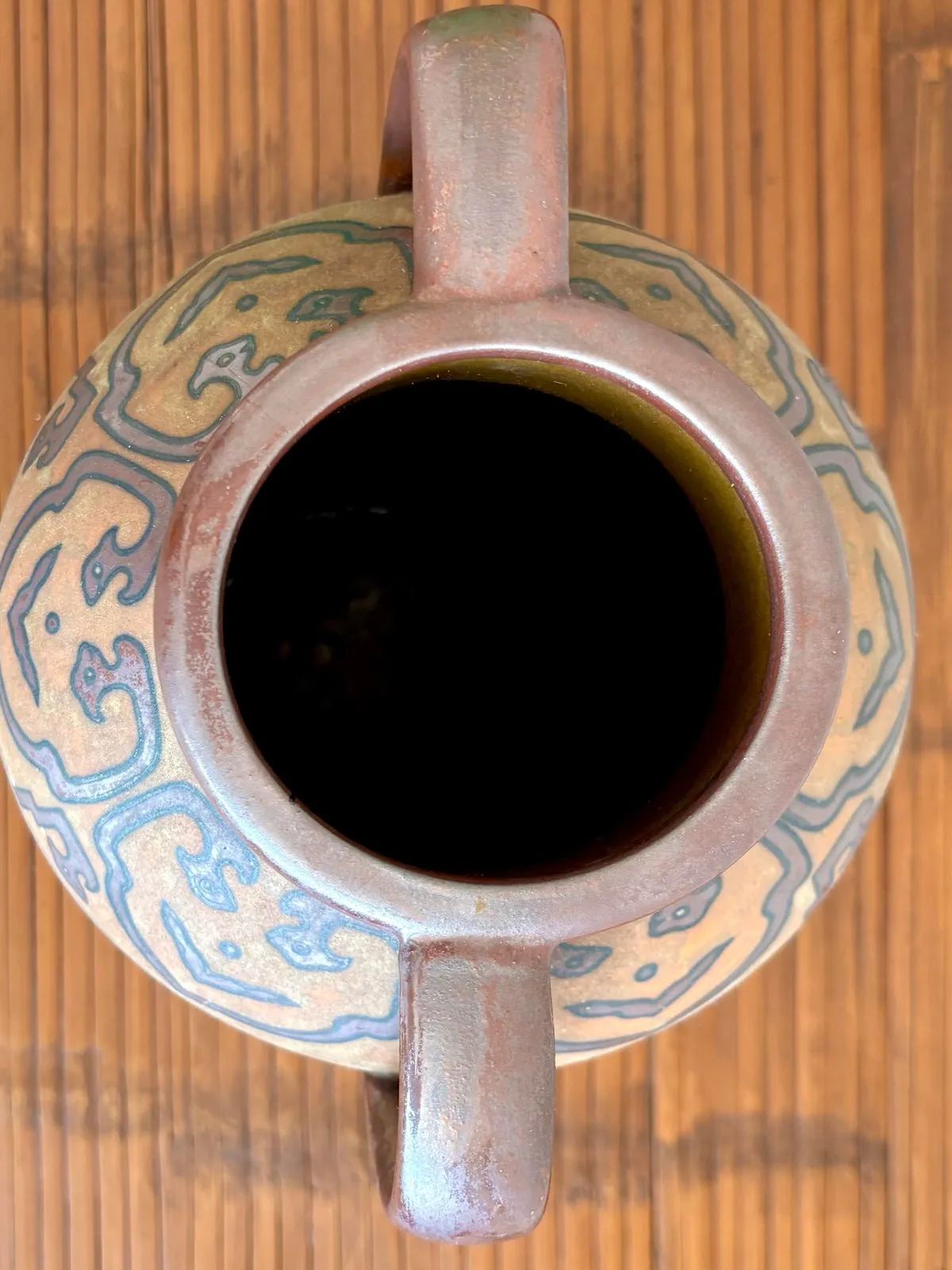 Vintage Boho Geometric Terracotta Jug — additional photo 7