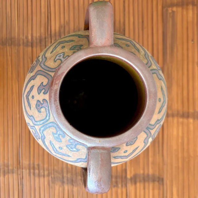 Vintage Boho Geometric Terracotta Jug — additional photo 7