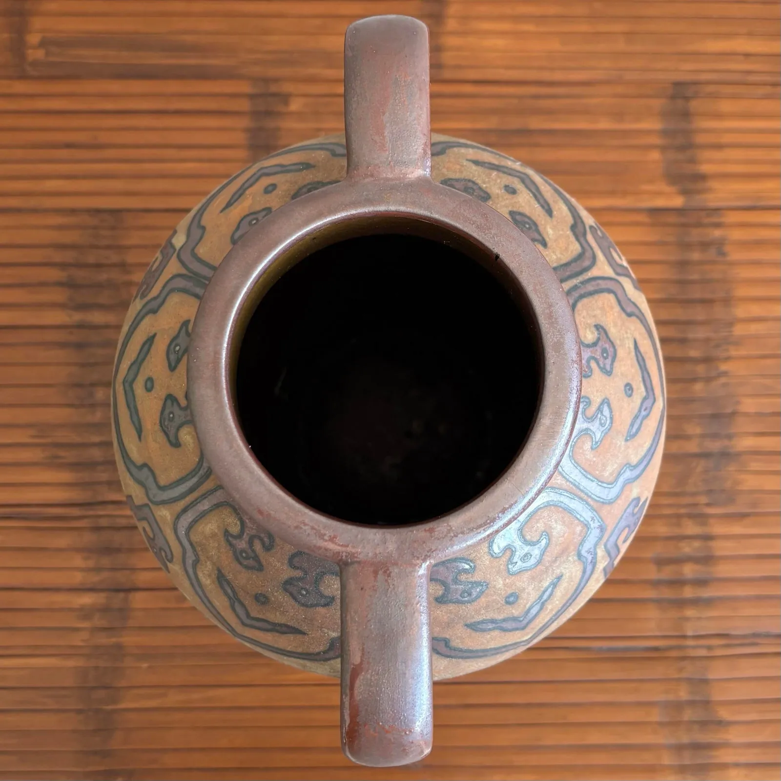 Vintage Boho Geometric Terracotta Jug — additional photo 8