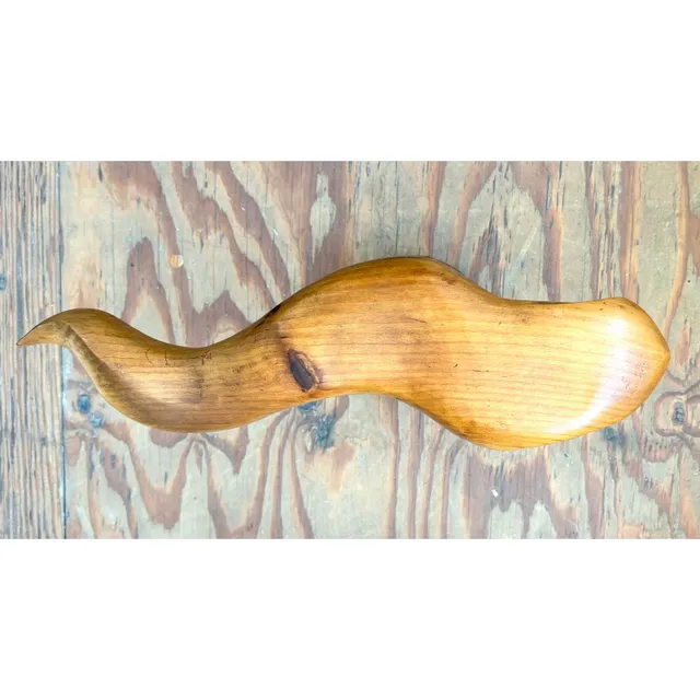Vintage Boho Carved Wood Sculpture — additional photo 6