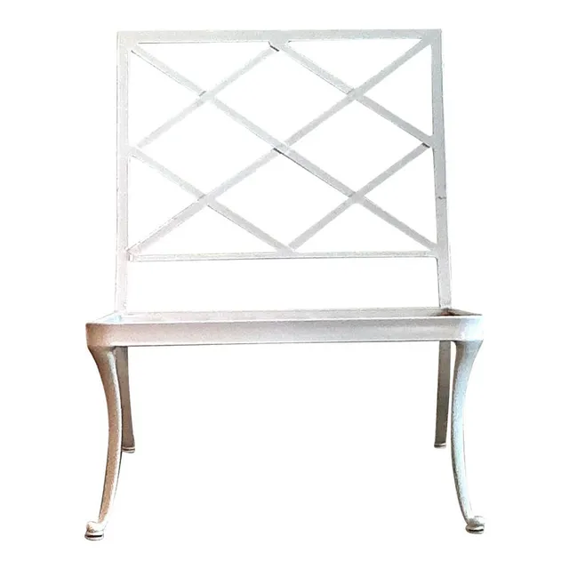 Vintage Boho Trellis Lounge Slipper Chair After Brown Jordan — additional photo 1