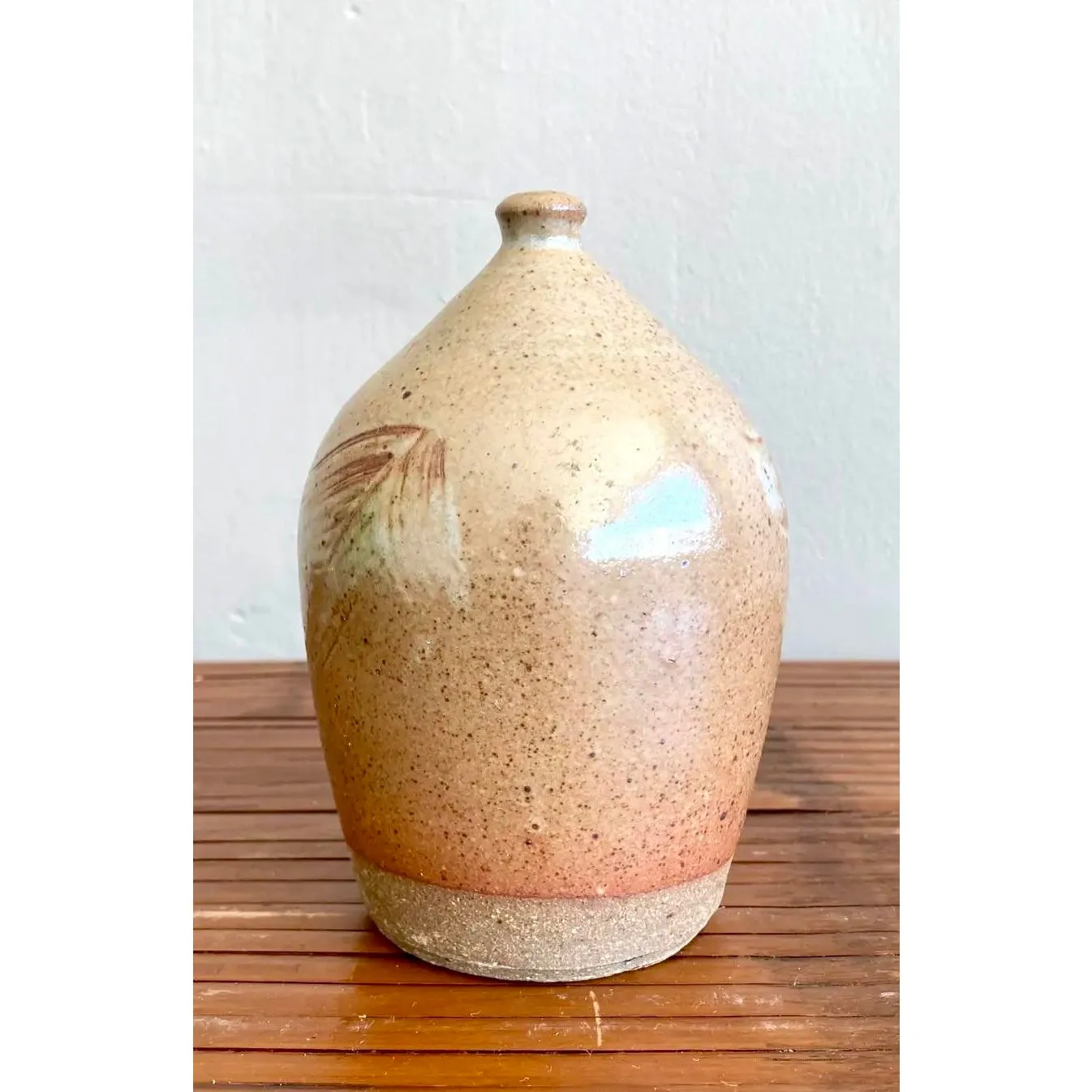 Vintage Boho Studio Pottery Vase - Ceramic, 3.5W x 5.5H — additional photo 8
