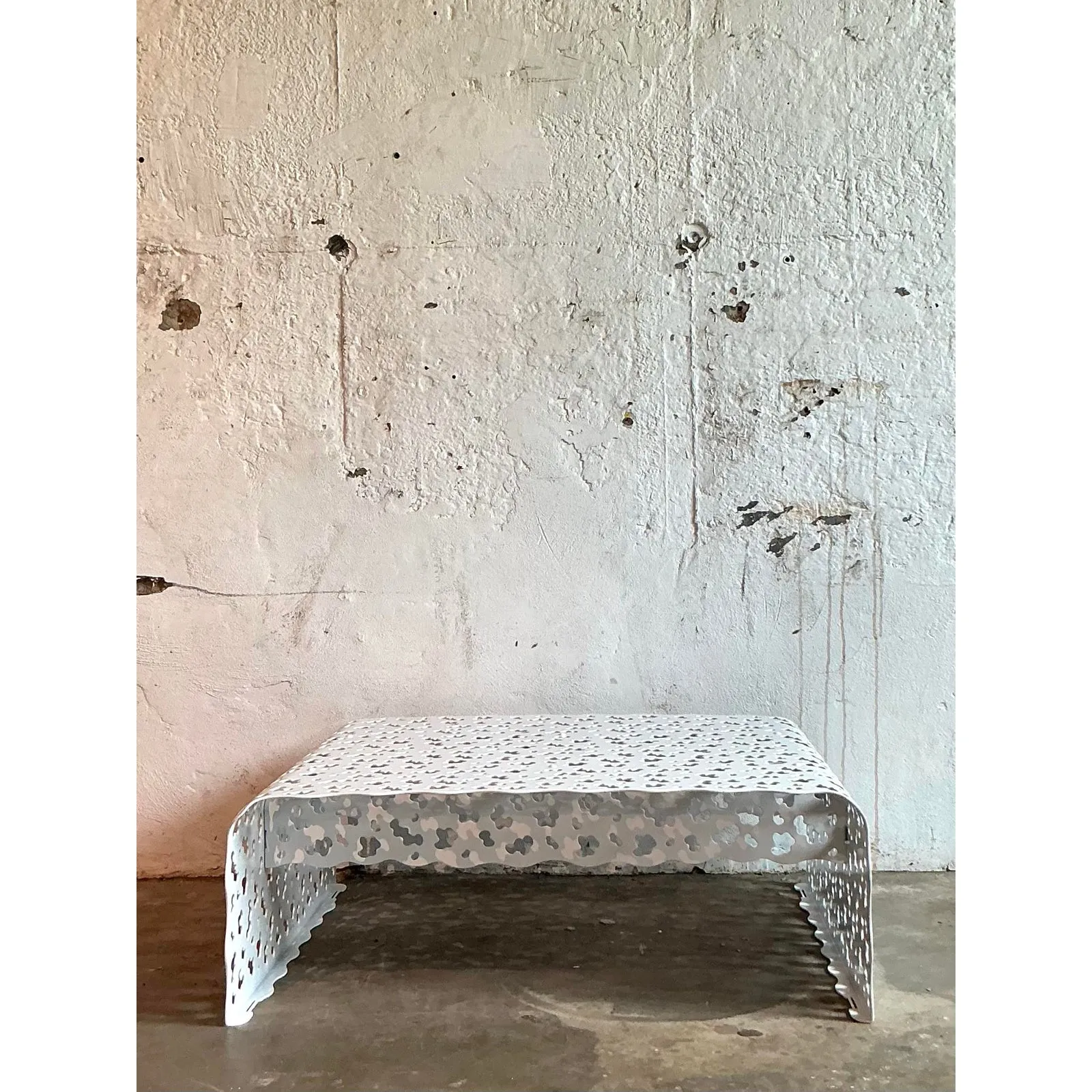 Vintage Boho Punch Cut “Topiary” Coffee Table After Richard Schultz — additional photo 8