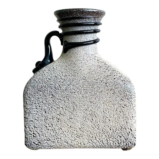 Vintage Boho Studio Pottery Vase - Ceramic, 5W x 6.5H — additional photo 1